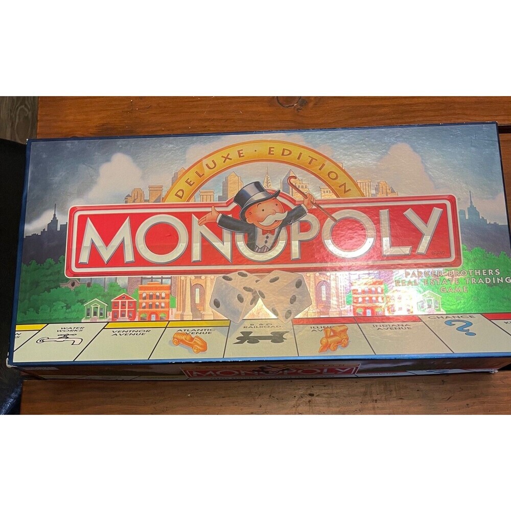 1998 Deluxe Edition Parker Brothers Monopoly Board Game ( Complete)